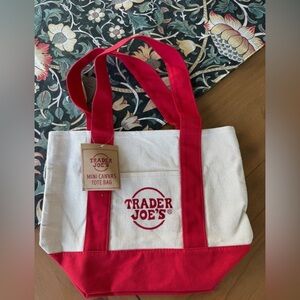 New Trader Joe’s mini Canvas Tote Bag